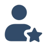 Person icon with star badge